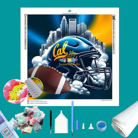 California Football Helmet Diamond Painting