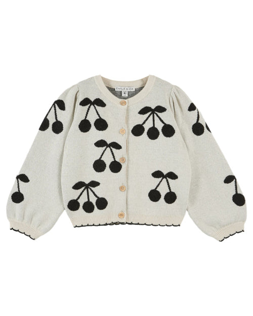 Cerises Cardigan in Ecru