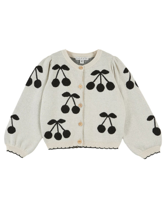 Cerises Cardigan in Ecru