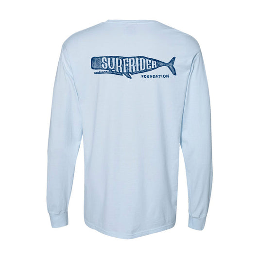 Cetacean Long Sleeve Pocket Tee - Sky Blue