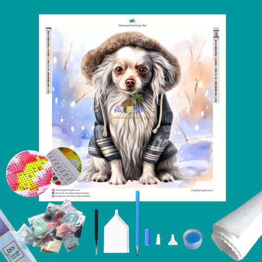 Chinese Crested Winter Diamond Painting