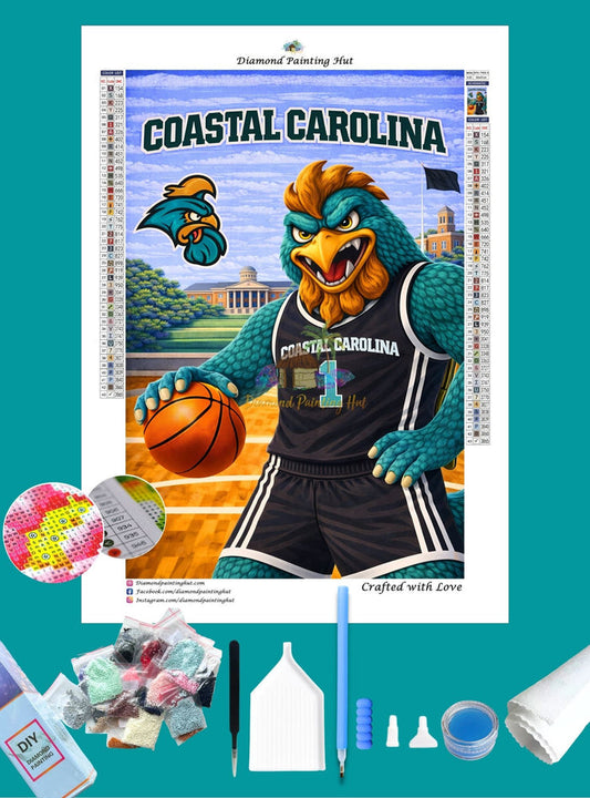 Coastal Carolina Chanticleers Mascot Diamond Painting