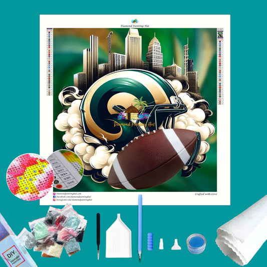 Colorado State Football Helmet Diamond Painting