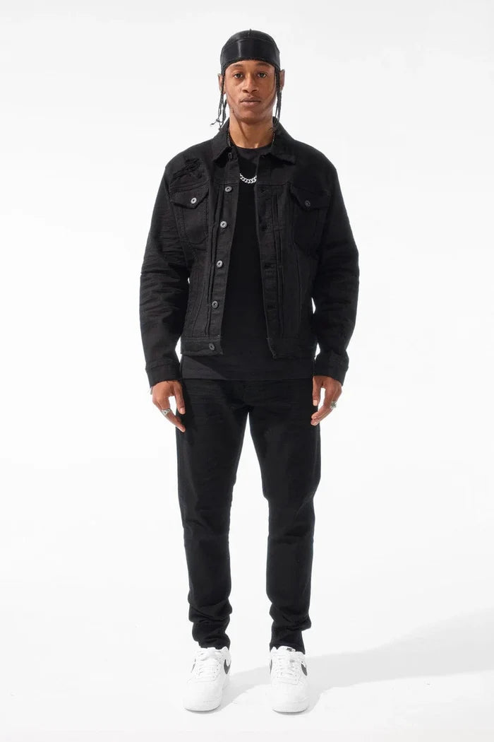 JORDAN CRAIG-TRIBECA TWILL TRUCKER JACKET (BLACK)JJ990R