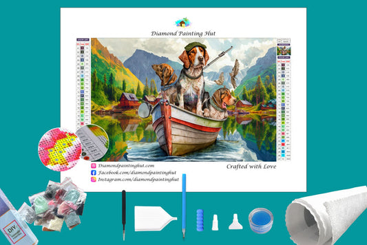 Dogs on the Boat Diamond Painting-Diamond Painting Hut