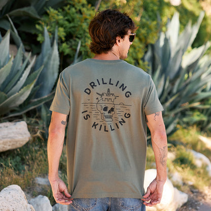 #DrillingIsKilling Army Pocket Tee