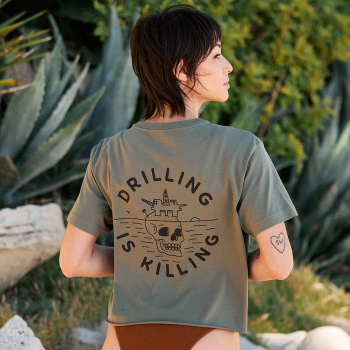 #DrillingIsKilling Army Pocket Tee
