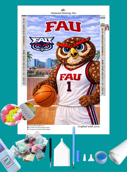 FAU Owls Mascot Diamond Painting