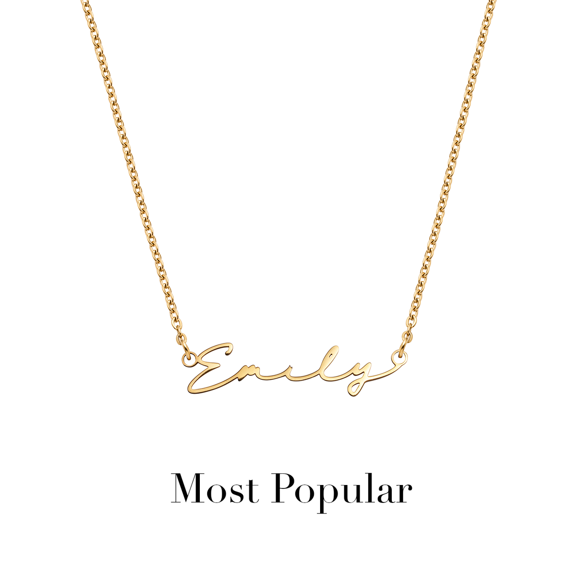 Signature Name Necklace (Gold)