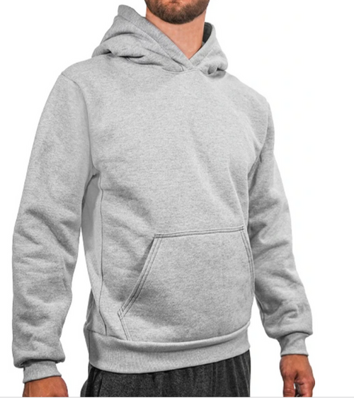 Grey Heavy Weight Fleece Hoodie by Made in USA