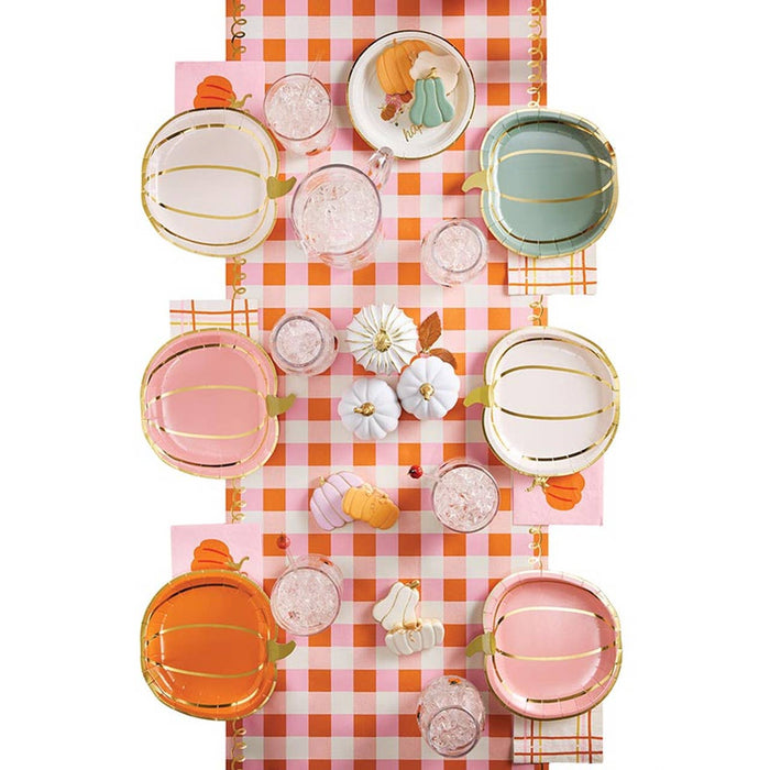 Happy Fall Foil Round Paper Plates - 8ct