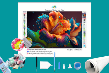 Hibiscus Diamond Painting