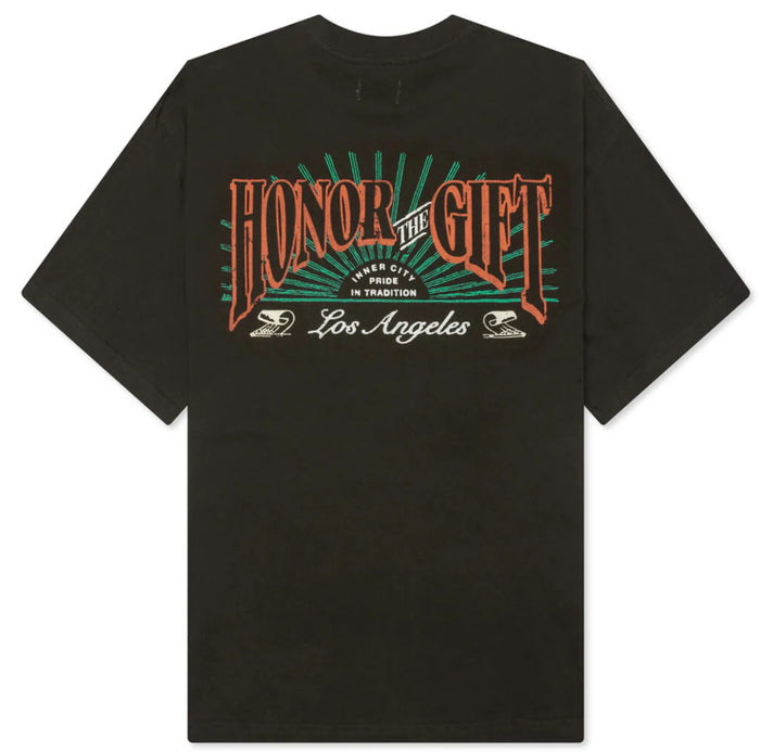 HONOR THE GIFT B-SUMMER HTG CIGAR LABEL SHORT SLEEVE TEE - BLACK-HTG240245