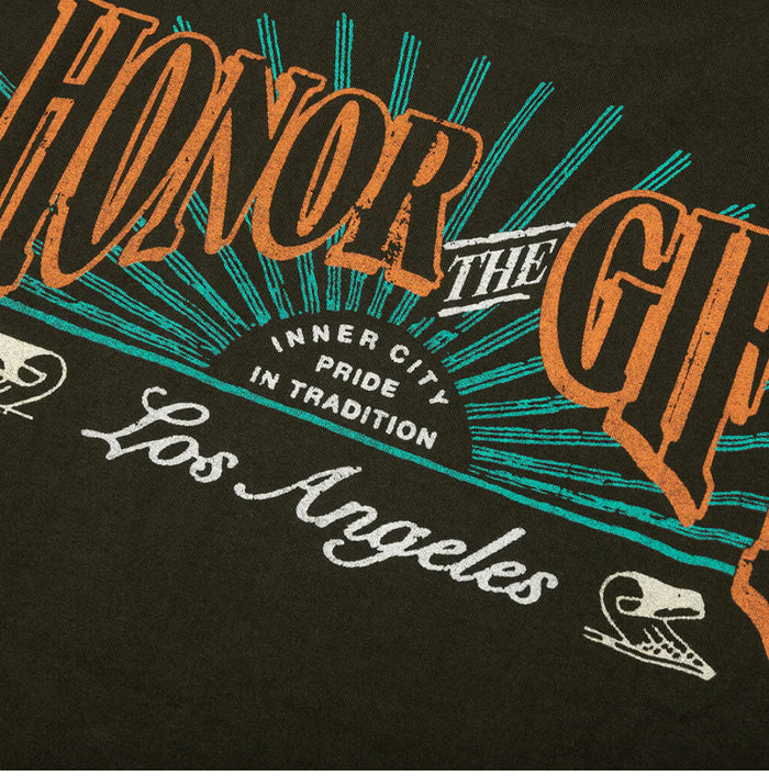 HONOR THE GIFT B-SUMMER HTG CIGAR LABEL SHORT SLEEVE TEE - BLACK-HTG240245