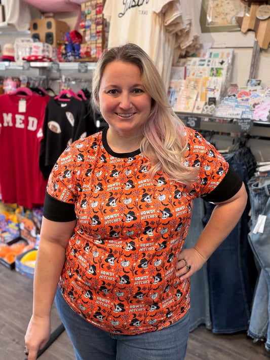 Howdy Witches Print Top