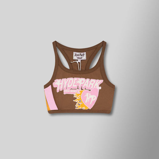 HYDEPARK-Race to the Top - Crop Tank - Khaki