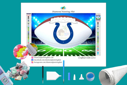 Indianapolis Colts White NFL Football Diamond Painting-Diamond Painting Hut