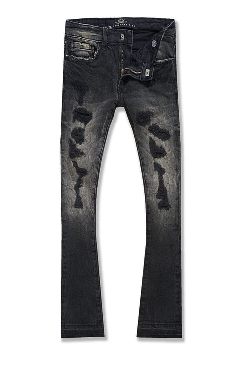 JORDANCRAIG-KIDS STACKED ROCKPORT DENIM (NATURE BLACK)-JTF1167RK