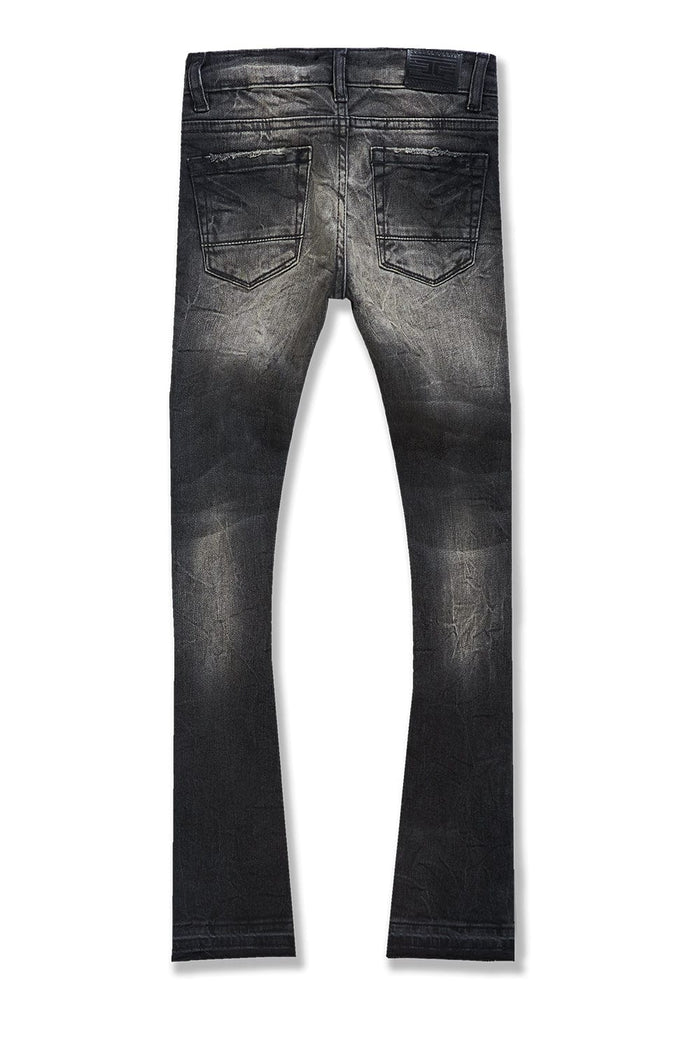 JORDANCRAIG-KIDS STACKED ROCKPORT DENIM (NATURE BLACK)-JTF1167RK