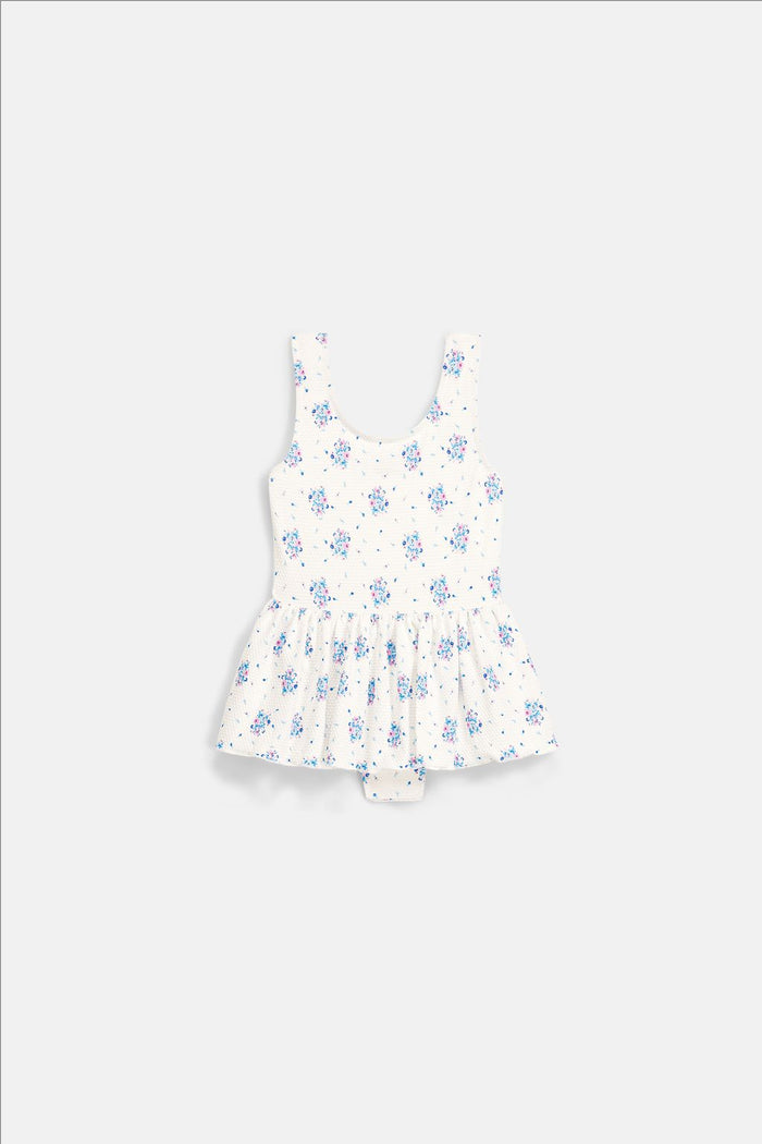 Kalinda Bathing Suit in Cream Flower Dunes