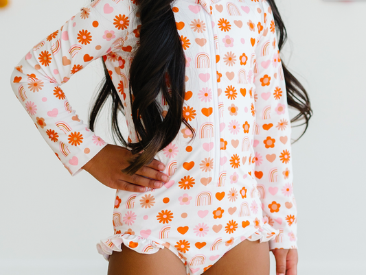 Kids Swimsuit Rash guard - Daisy Days