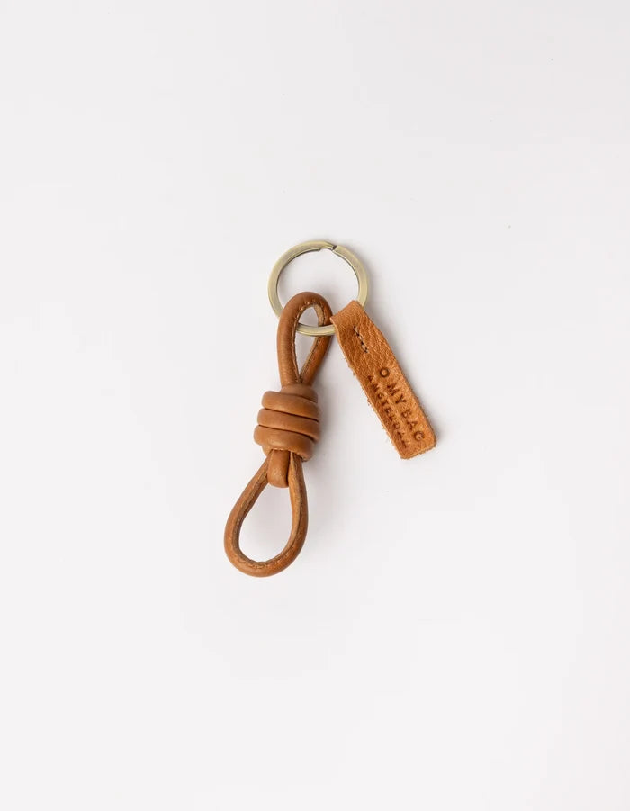 Knotted Keychain, Soft Grain Leather