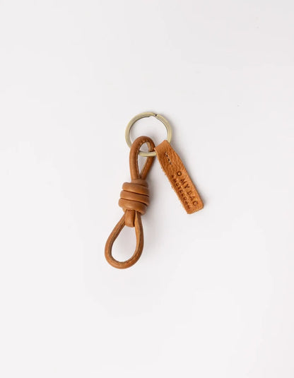 Knotted Keychain, Soft Grain Leather
