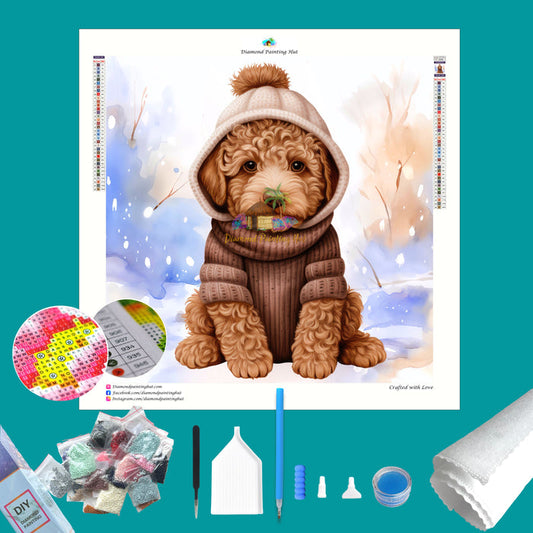 Lagotto Romagnolo Winter Diamond Painting