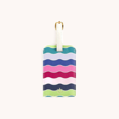 Leatherette Luggage Tag - Rainbow Row