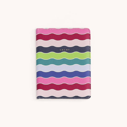 Leatherette Passport Holder - Rainbow Row