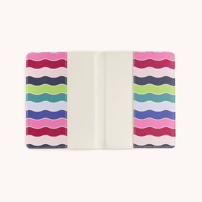Leatherette Passport Holder - Rainbow Row