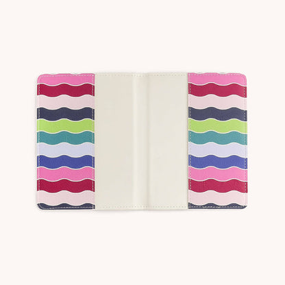 Leatherette Passport Holder - Rainbow Row