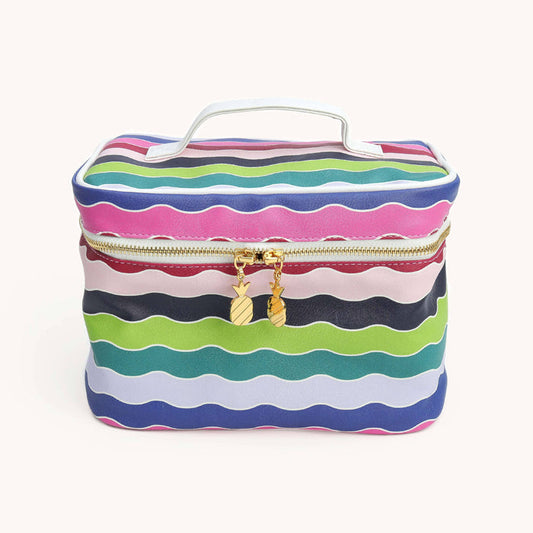 Leatherette Train Case Set - Rainbow Row