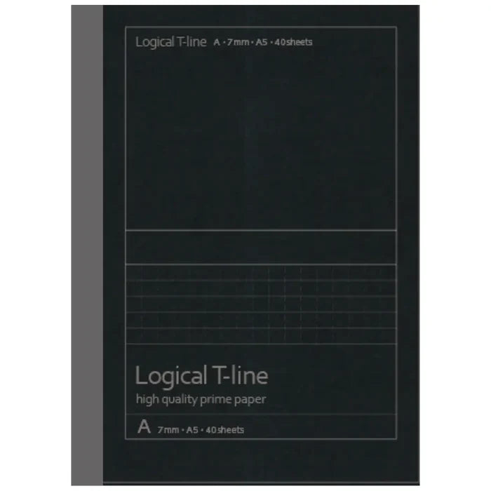Logical T-Line Prime Paper Notebook (A5) Unique Visible Line
