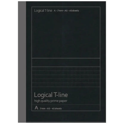 Logical T-Line Prime Paper Notebook (A5) Unique Visible Line