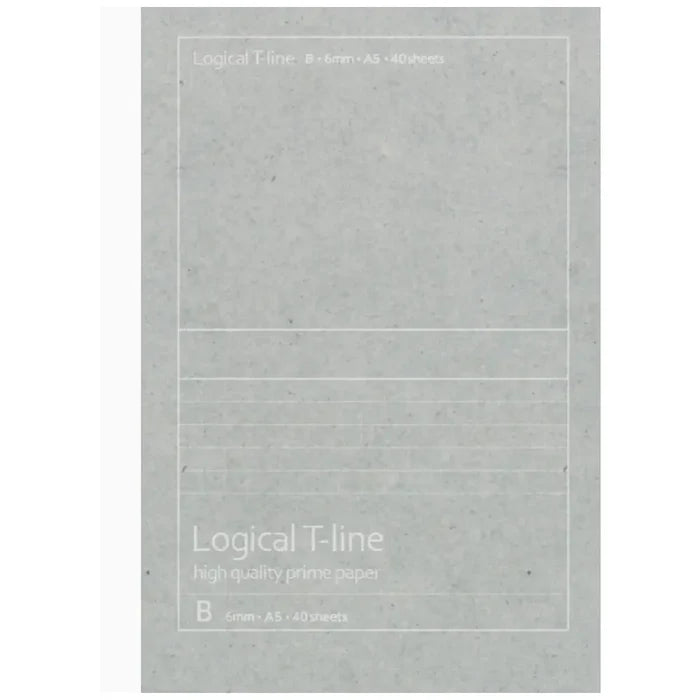 Logical T-Line Prime Paper Notebook (A5) Unique Visible Line