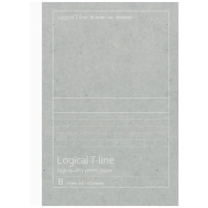 Logical T-Line Prime Paper Notebook (A5) Unique Visible Line