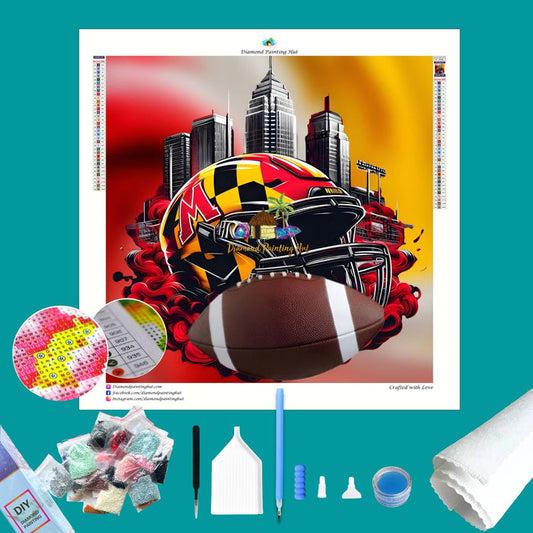 Maryland Football Helmet Diamond Painting