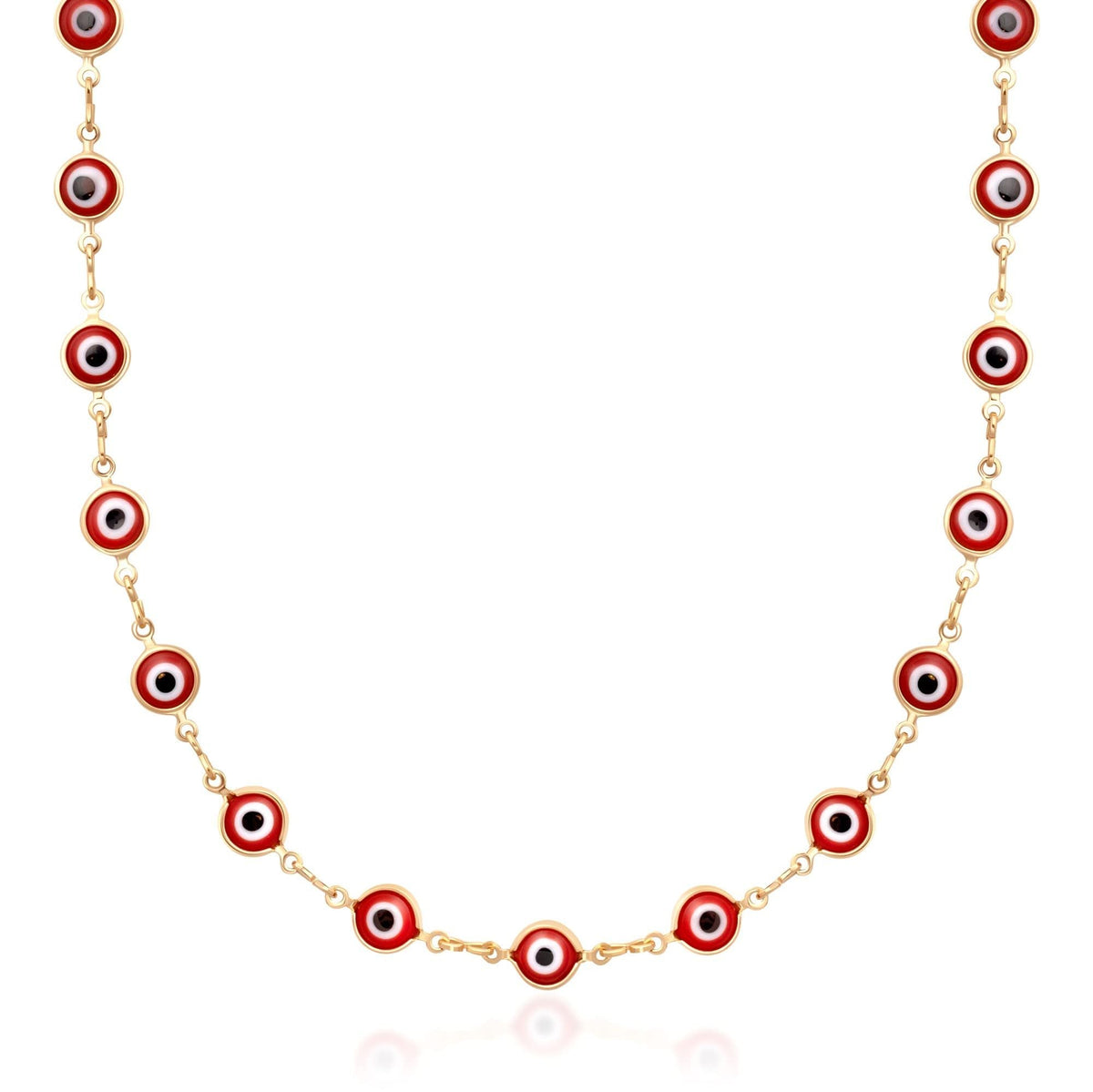 Barzel 18K Gold Plated Evil Eye Necklace - Made In Brazil