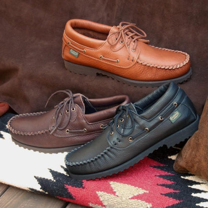 Men's Cowhide Leather Lace-up Shoes - Cushion-Flex Soles #497-CFS Cowhide Made in USA