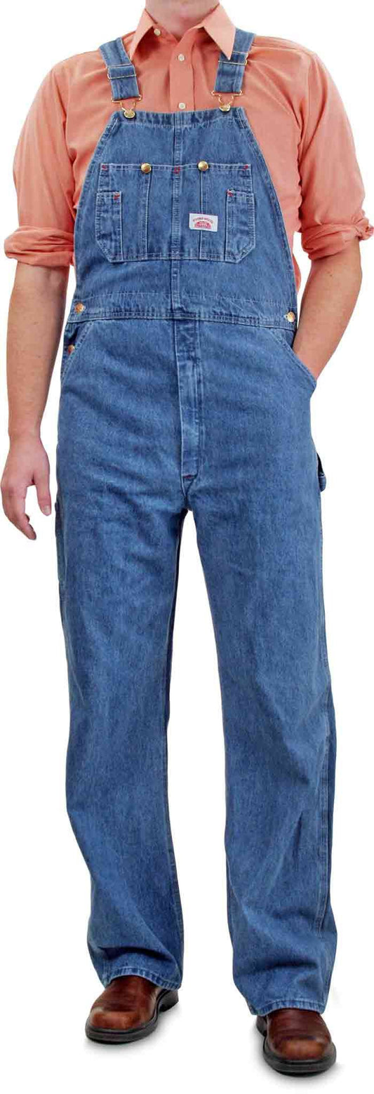 Men’s Stonewashed Blues Overall by ROUND HOUSE® American-Made 699