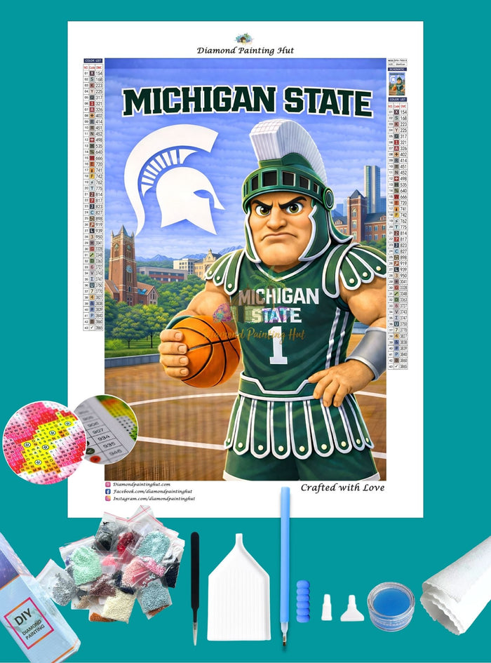 Michigan State Spartans Mascot Diamond Painting
