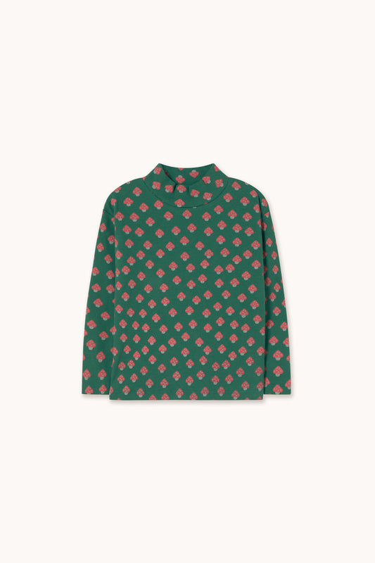 Mini Mushrooms Rib Tee in Dark Green