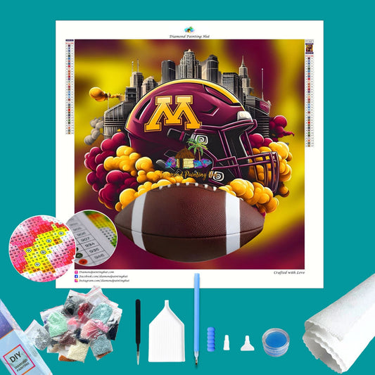 Minnesota Football Helmet Diamond Painting