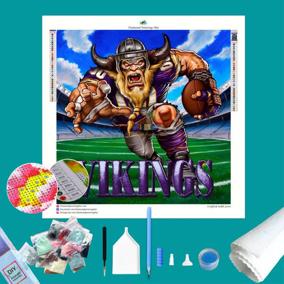 Vikings NFL Rushing Diamond Painting