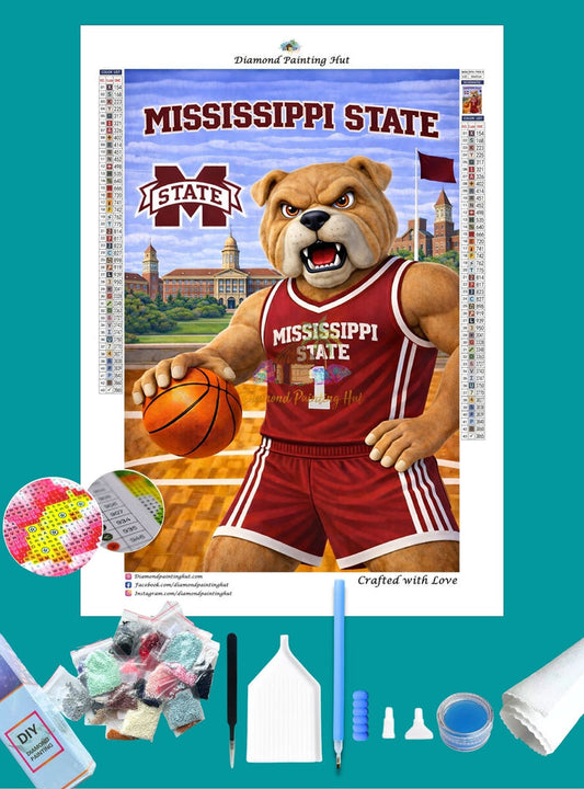 Mississippi State Bulldogs Mascot Diamond Painting