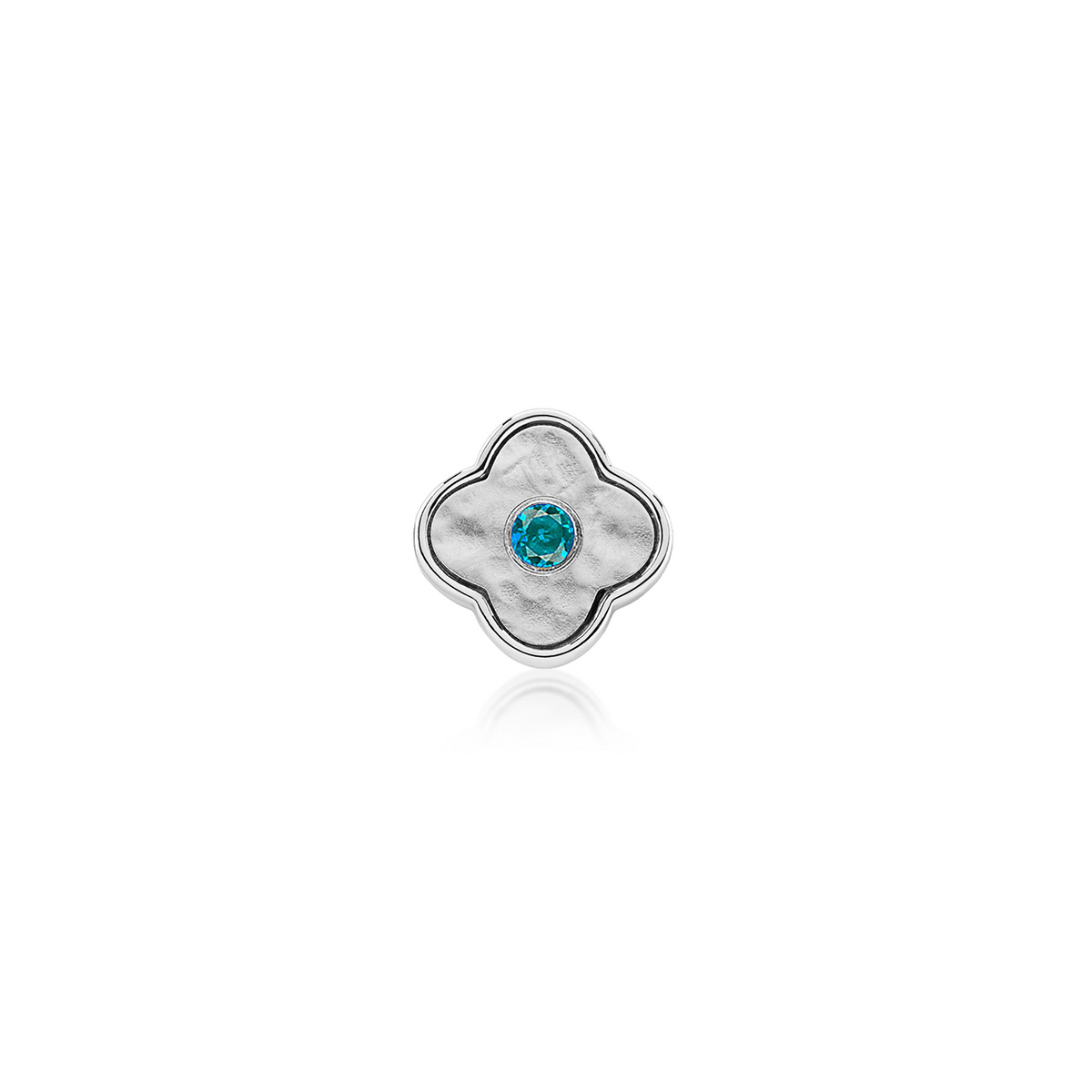 Molten Clover Charms (Silver) - Birthstones