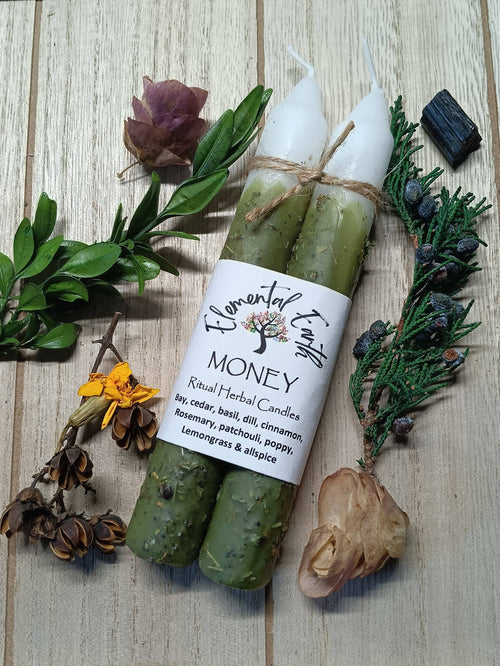Money Herbal Intention Candles