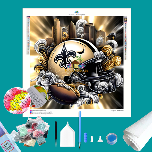 New Orleans NFL Helmet Diamond Painting