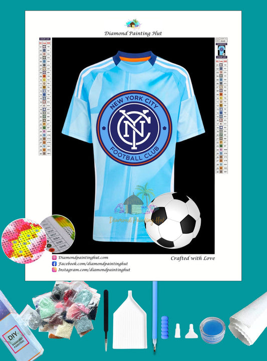 New York City Football Club MLS Jersey Diamond Painting